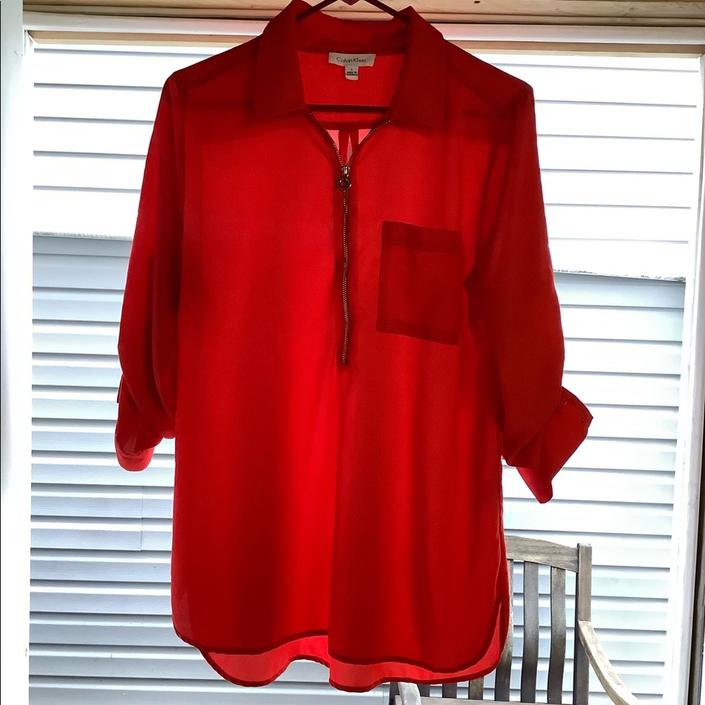Calvin Klein half-zip Blouse